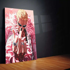 Anime Metal Poster | Donquixote Doflamingo | Dominance & Chaos Anime Wall Art | Villain Power Metal Poster - TURTLEWINGS 