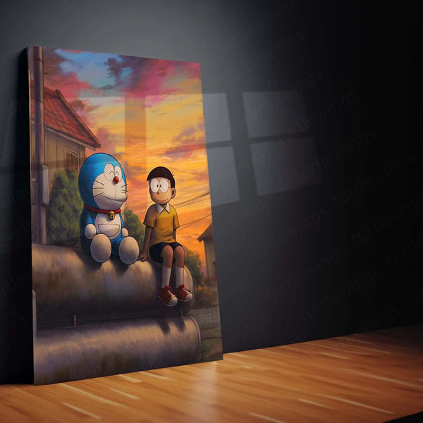 Anime Metal Poster | Doraemon & Nobita Metal Poster – A Nostalgic Anime Classic - TURTLEWINGS 