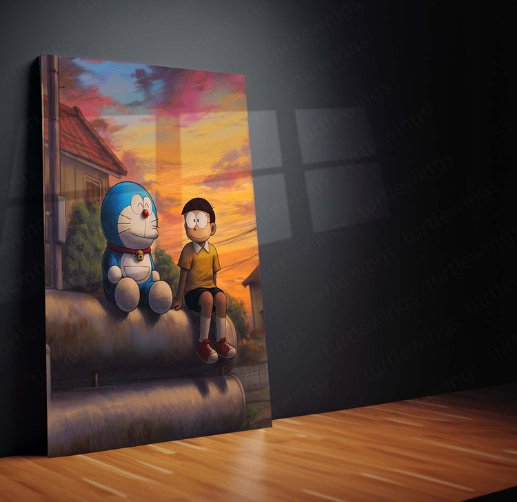 Anime Metal Poster | Doraemon & Nobita Metal Poster – A Nostalgic Anime Classic