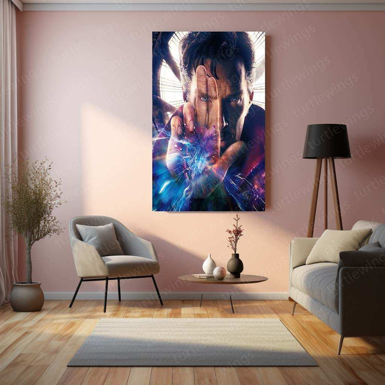 Doctor Strange Metal Poster | Marvel Superhero Wall Art | Multiverse Magic Decor - TURTLEWINGS 