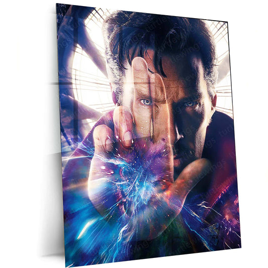 Doctor Strange Metal Poster | Marvel Superhero Wall Art | Multiverse Magic Decor - TURTLEWINGS 