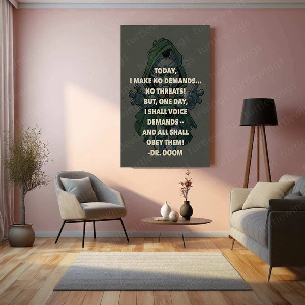 Doctor Doom Quote Metal Poster – Marvel Villain Wall Art - TURTLEWINGS 