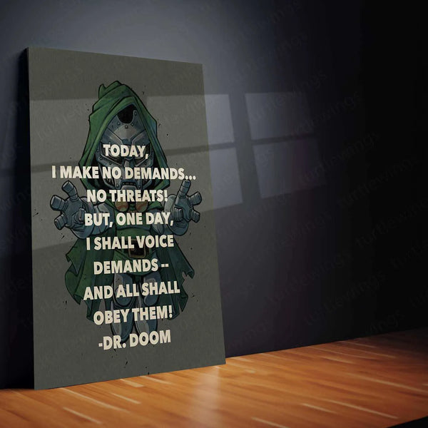 Doctor Doom Quote Metal Poster – Marvel Villain Wall Art - TURTLEWINGS 