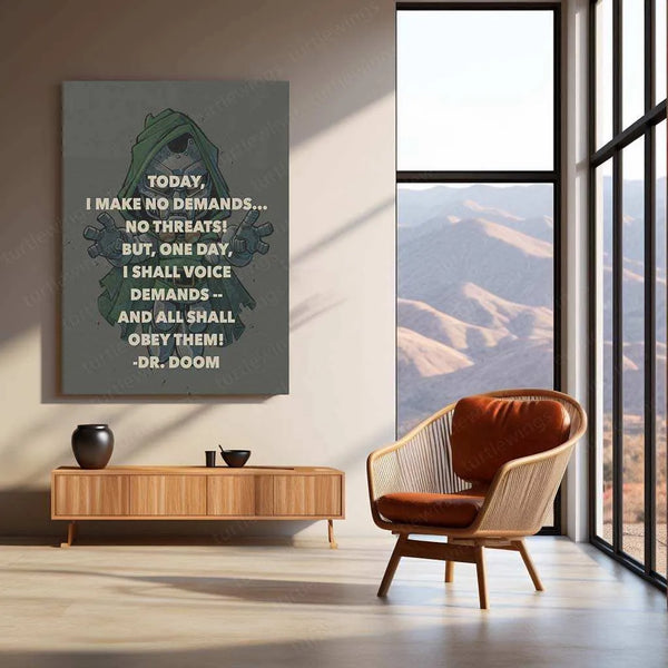 Doctor Doom Quote Metal Poster – Marvel Villain Wall Art - TURTLEWINGS 