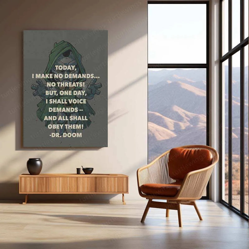 Doctor Doom Quote Metal Poster – Marvel Villain Wall Art - TURTLEWINGS 