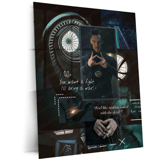 Doctor Strange Metal Poster – Marvel Sorcerer Supreme Wall Art - TURTLEWINGS 
