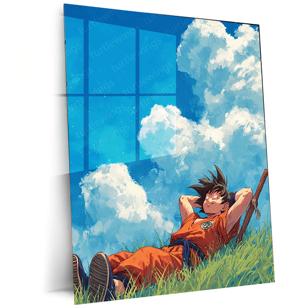 Anime Metal Poster | Goku – Dragon Ball Z Metal Poster | Saiyan Warrior Anime Wall Frame