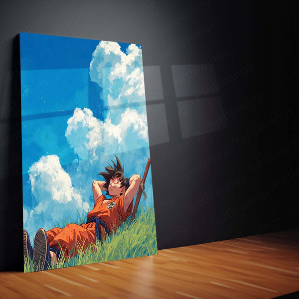 Anime Metal Poster | Goku – Dragon Ball Z Metal Poster | Saiyan Warrior Anime Wall Frame