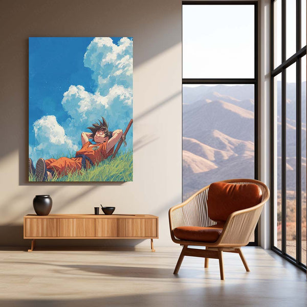 Anime Metal Poster | Goku – Dragon Ball Z Metal Poster | Saiyan Warrior Anime Wall Frame