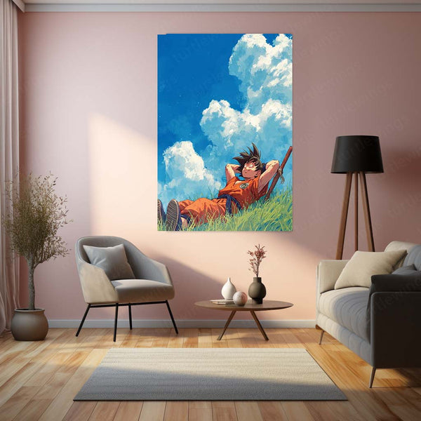 Anime Metal Poster | Goku – Dragon Ball Z Metal Poster | Saiyan Warrior Anime Wall Frame