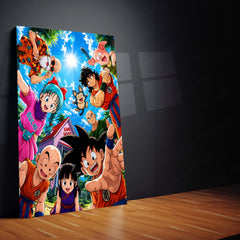 Dragon Ball Z Kame House Friends Metal Poster | Goku & Friends Anime Wall Art