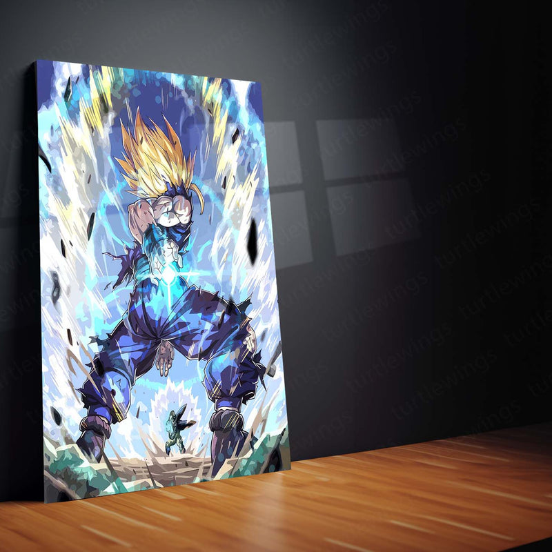 Anime Metal Poster | Dragon Ball Z – Gohan’s Final Kamehameha Metal Poster | Anime Power Wall Frame