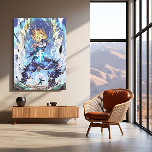 Anime Metal Poster | Dragon Ball Z – Gohan’s Final Kamehameha Metal Poster | Anime Power Wall Frame