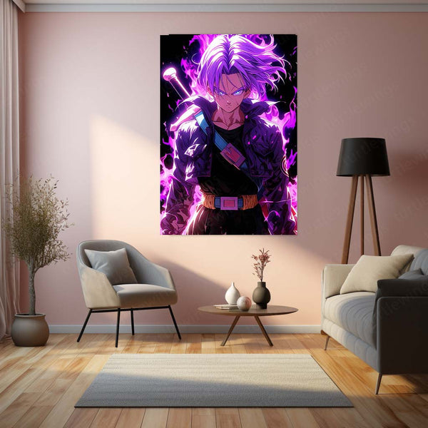 Dragon Ball Z – Super Saiyan Power Metal Poster | Anime Wall Frame Featuring Goku & More 01