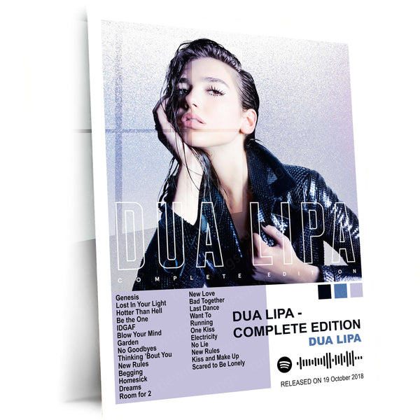 Dua Lipa – Complete Album Collection | Set of 7 | Set of 4 | Premium Metal Poster Set
