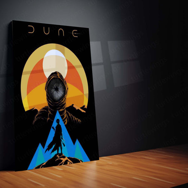 Dune Sandworm Poster – Epic Sci-Fi Desert Saga Metal Poster | Arrakis Wall Frame