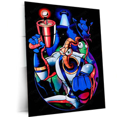 Game Metal Poster | Earthworm Jim – Galactic Hero of Chaos | Retro Gaming Metal Frame Poster