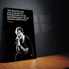 Ed Sheeran – Microphone Moment Black & White Concert Metal Poster | Music Wall Frame