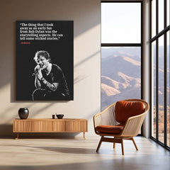 Ed Sheeran – Microphone Moment Black & White Concert Metal Poster | Music Wall Frame