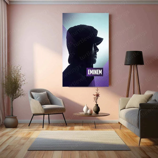 Eminem Metal Poster – Rap Legend Wall Art - TURTLEWINGS 