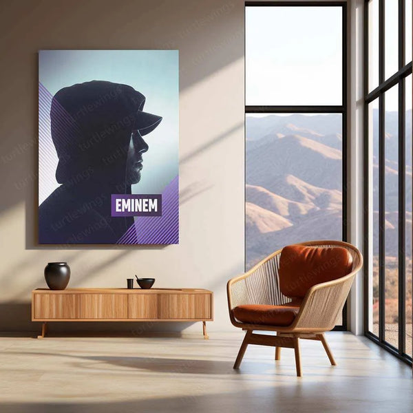 Eminem Metal Poster – Rap Legend Wall Art - TURTLEWINGS 