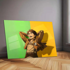 Anime Metal Frame | Eren Yeager | Freedom Within Metal Frame Willpower, Rebellion & Unbreakable Spirit Wall Art - TURTLEWINGS 