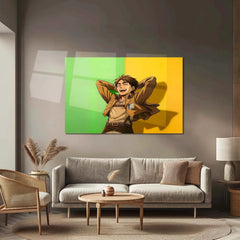 Anime Metal Frame | Eren Yeager | Freedom Within Metal Frame Willpower, Rebellion & Unbreakable Spirit Wall Art - TURTLEWINGS 