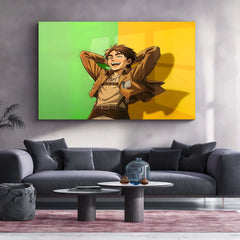 Anime Metal Frame | Eren Yeager | Freedom Within Metal Frame Willpower, Rebellion & Unbreakable Spirit Wall Art - TURTLEWINGS 