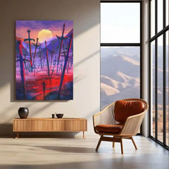 Movies & Series Metal Poster | Expedition 33 – Valley of Fallen Swords | Surreal Fantasy Metal Frame Poster - TURTLEWINGS 