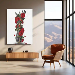 Movies & Series Metal Poster | Expedition 33 – The Hand of Roses | Symbolic Fantasy Metal Frame Poster