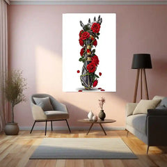 Movies & Series Metal Poster | Expedition 33 – The Hand of Roses | Symbolic Fantasy Metal Frame Poster