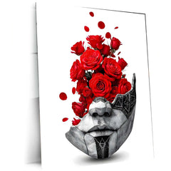 Movies & Series Metal Poster | Expedition 33 – The Mask of Thorns | Surreal Rose Sculpture Metal Frame Poster - TURTLEWINGS 