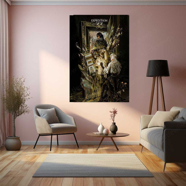 Game Metal Poster | Expedition 33 – Dark Fantasy Game Art Cover Metal Poster | Gothic Warrior Wall Frame