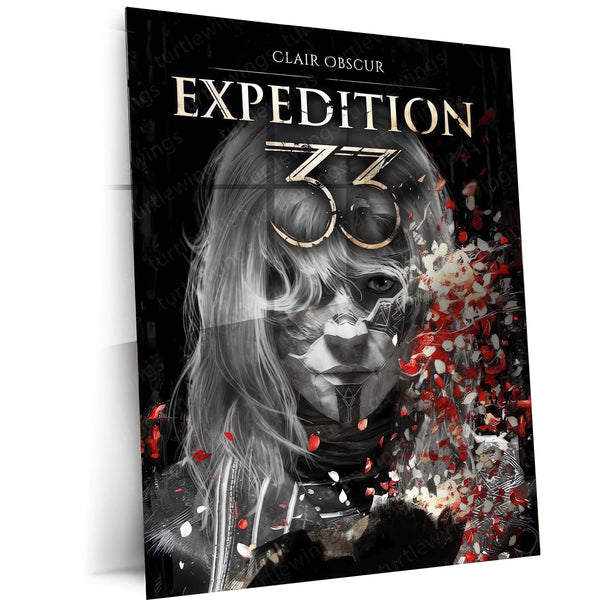 Game Metal Poster | Expedition 33 – Dark Fantasy Game Art Cover Metal Poster | Gothic Warrior Wall Frame 01