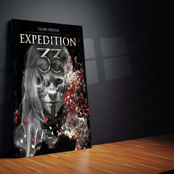 Game Metal Poster | Expedition 33 – Dark Fantasy Game Art Cover Metal Poster | Gothic Warrior Wall Frame 01