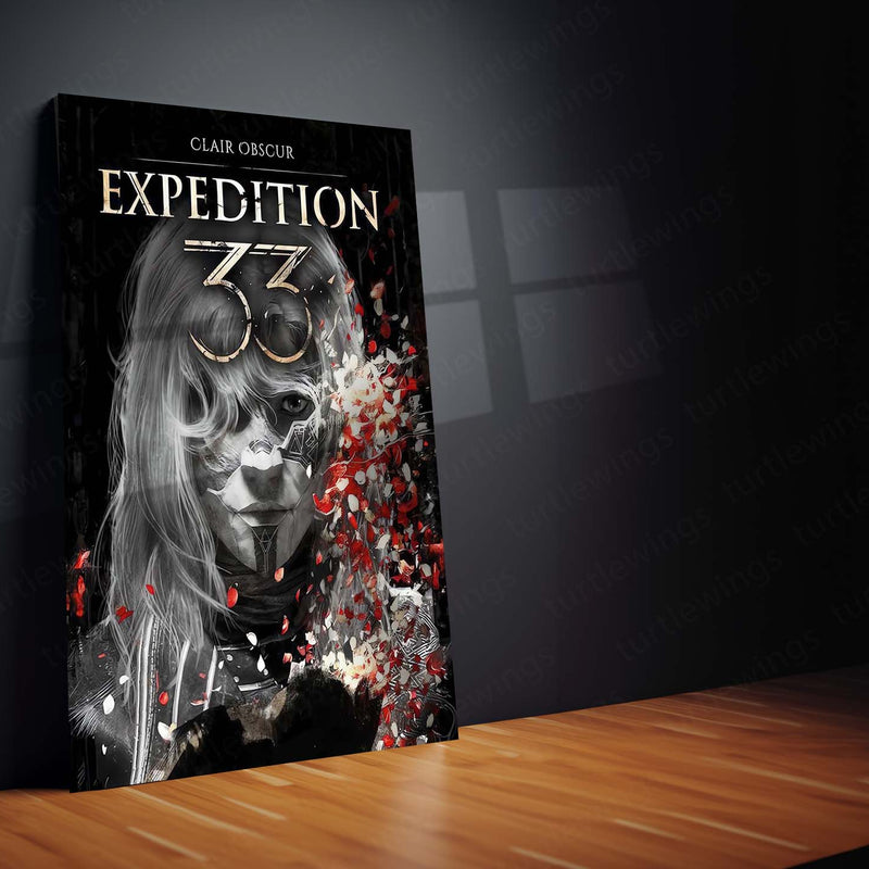 Game Metal Poster | Expedition 33 – Dark Fantasy Game Art Cover Metal Poster | Gothic Warrior Wall Frame 01