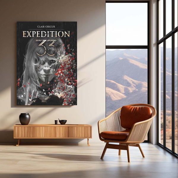 Game Metal Poster | Expedition 33 – Dark Fantasy Game Art Cover Metal Poster | Gothic Warrior Wall Frame 01