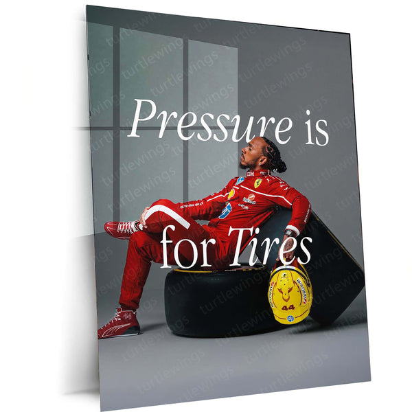 F1 Motivation – Lewis Hamilton Quote Metal Frame | Racing Legend Wall Art - TURTLEWINGS 