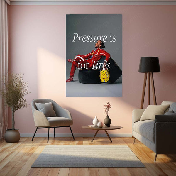 F1 Motivation – Lewis Hamilton Quote Metal Frame | Racing Legend Wall Art - TURTLEWINGS 