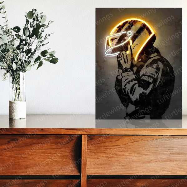 F1 Racing Cars Driver Neon LED Metal Frame â High-Speed Motorsport Art 1 - TURTLEWINGS 