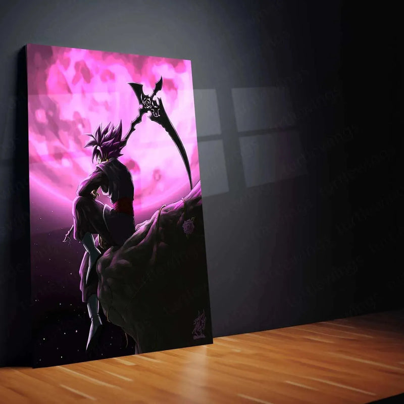 Black Goku Metal Poster – The Dark Saiyan Power DBZ - TURTLEWINGS 