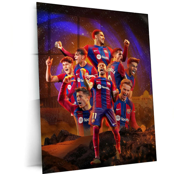 Sports | FC Barcelona Metal Poster – Premium Football Club Wall Art 1 - TURTLEWINGS 