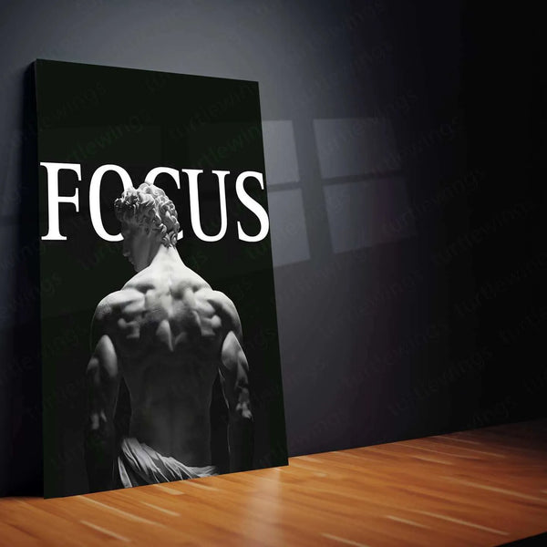 Focus Metal Poster – Motivational Wall Art | Mindset & Productivity Decor - TURTLEWINGS 