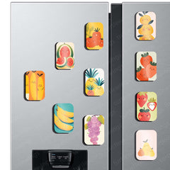 Fridge Magnets |Fruits Art Fridge Magnet Set – Set of 3 & 10 Colorful Metal Magnets (60x80mm)