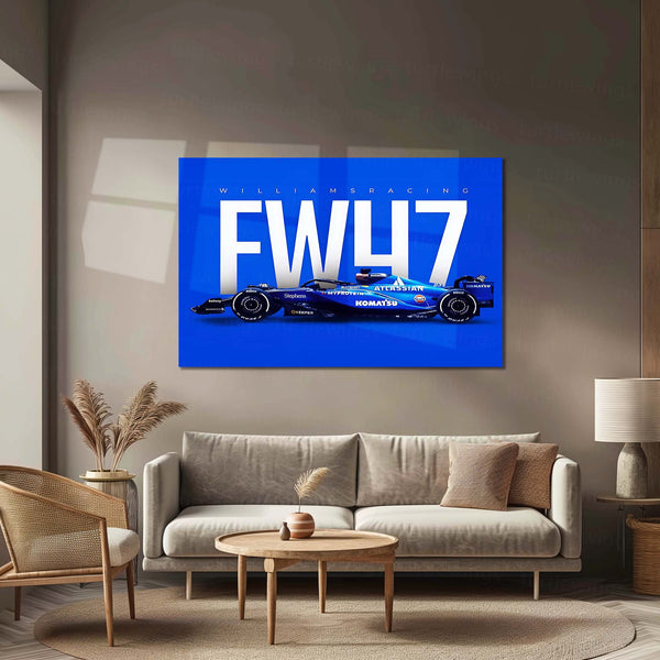 Williams Racing – FW47 Metal Frame | 2024 Formula 1 Car Wall Art - TURTLEWINGS 