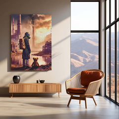 Game Metal Poster | Fallout – The Last Wanderer | Post-Apocalyptic Survival Metal Frame Poster