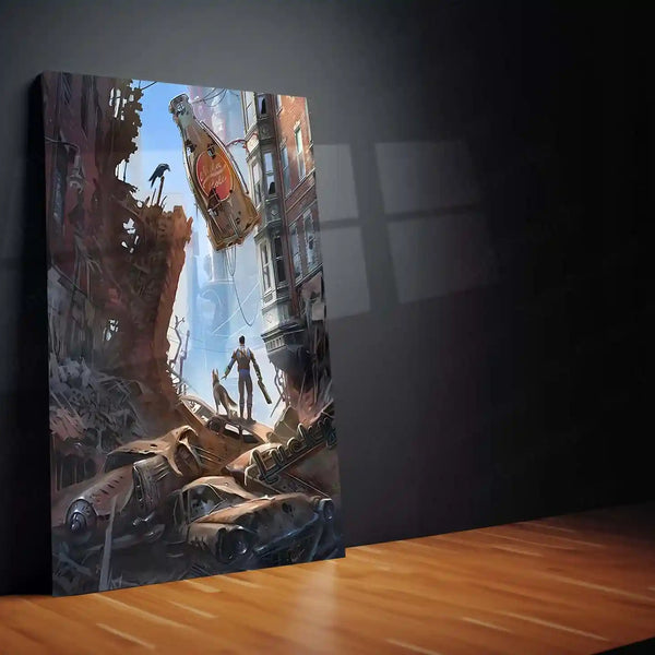 Game Metal Poster | Fallout Metal Frame | Post-Apocalyptic Gaming Wall Art | Premium Metal Poster