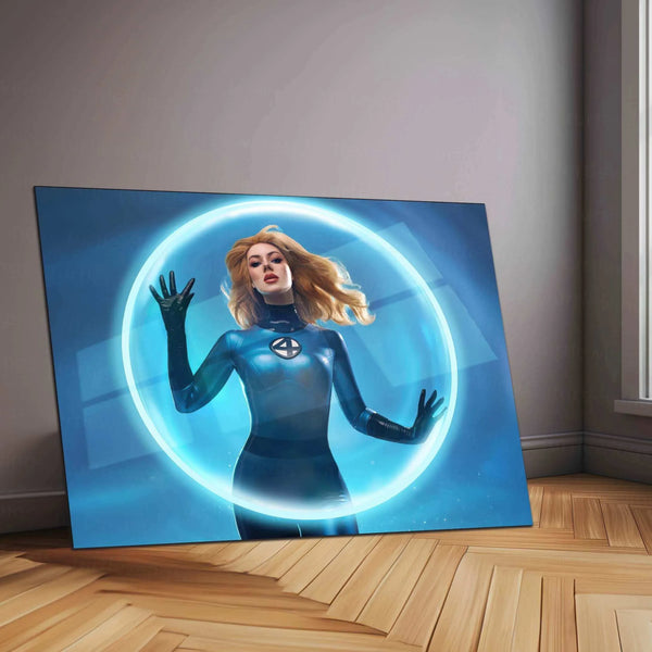 Fantastic Four Sue Storm Neon LED Metal Poster - TURTLEWINGS 
