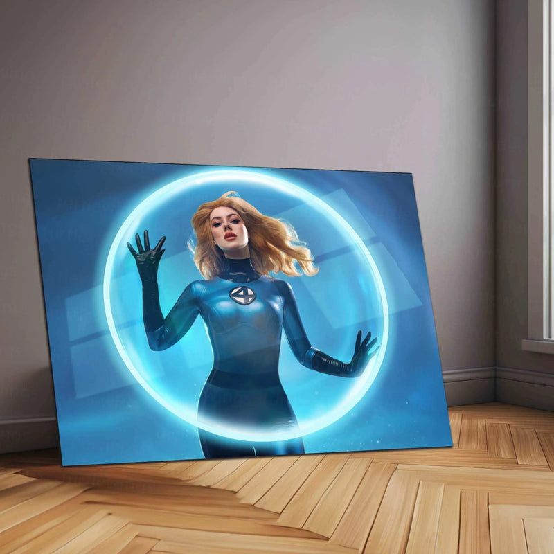 Fantastic Four Sue Storm Neon LED Metal Poster - TURTLEWINGS 