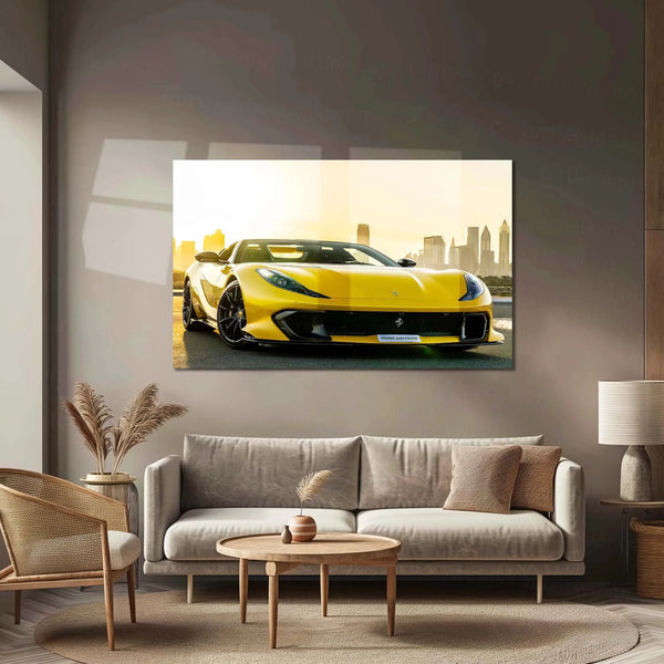 Car Metal Poster | Ferrari Metal Poster – Luxury Supercar Wall Art 01 - TURTLEWINGS 